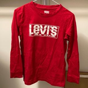 Boys long sleeve shirt.  Large.  Red.